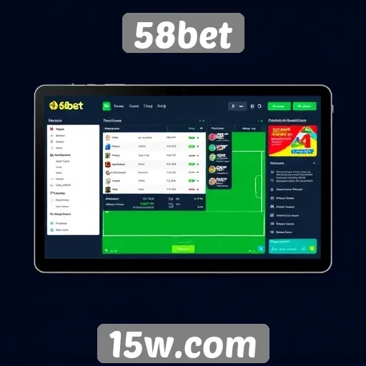 Aspectos da interface do usuário no 58bet